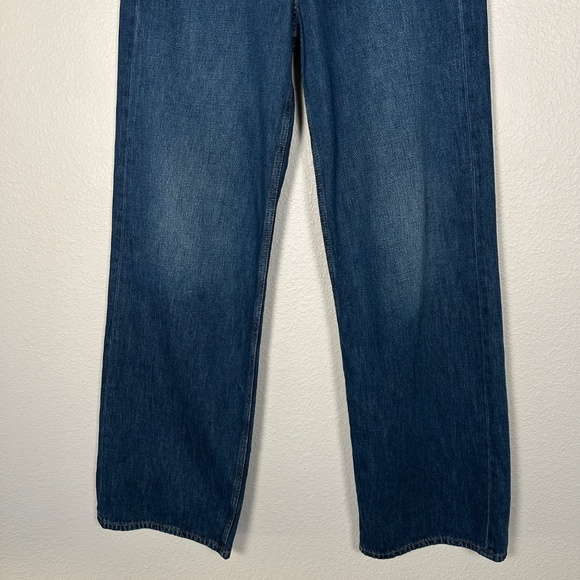Rag & Bone women size 28 Logan mid rise wide leg jeans Annalise dark blue - Picture 4 of 14